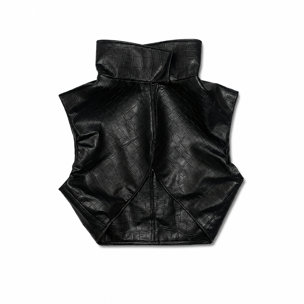 LEATHER BOOTLEG TOP