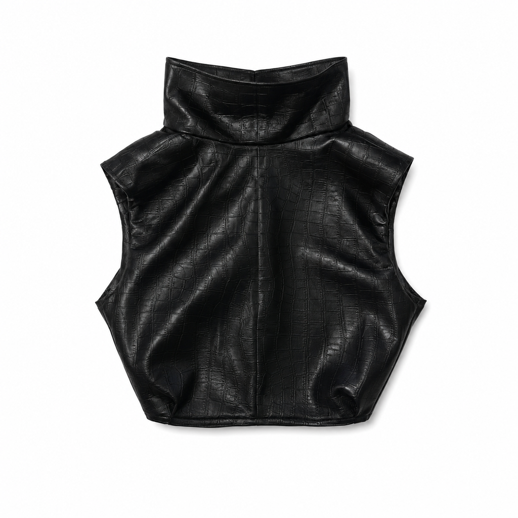 LEATHER BOOTLEG TOP