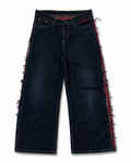 TARTAN PANEL JEANS